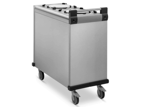 Fahrbarer Design-Tellerstapler unbeheizt, für runde Teller 240-278 mm (2 Stapel)