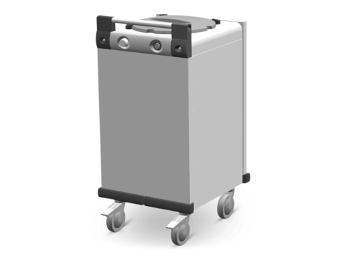 Fahrbarer Design-Tellerwärmer, für runde Teller 200-238 mm (1 Stapel)