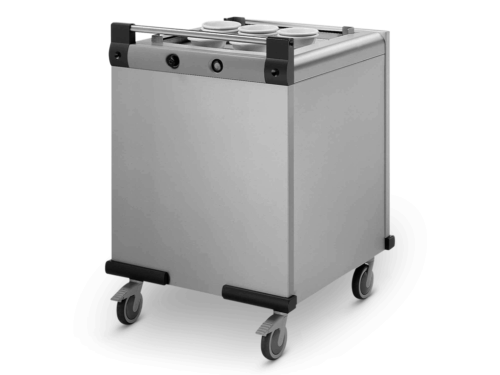 Fahrbarer Stapler beheizt für Körbe 590 x 590 mm