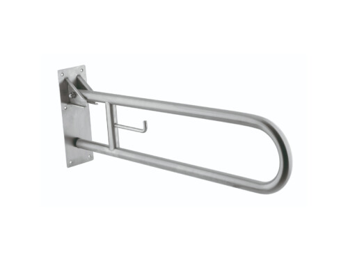 Vertikaler Sicherheitshandgriff mit integriertem Toilettenpapierhalter, Wandbefestigung